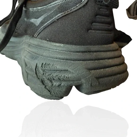 Hoka One One Bondi 8 Wide Shoes Mens‎ 10 D Black BBLC Cushion Comfort Running